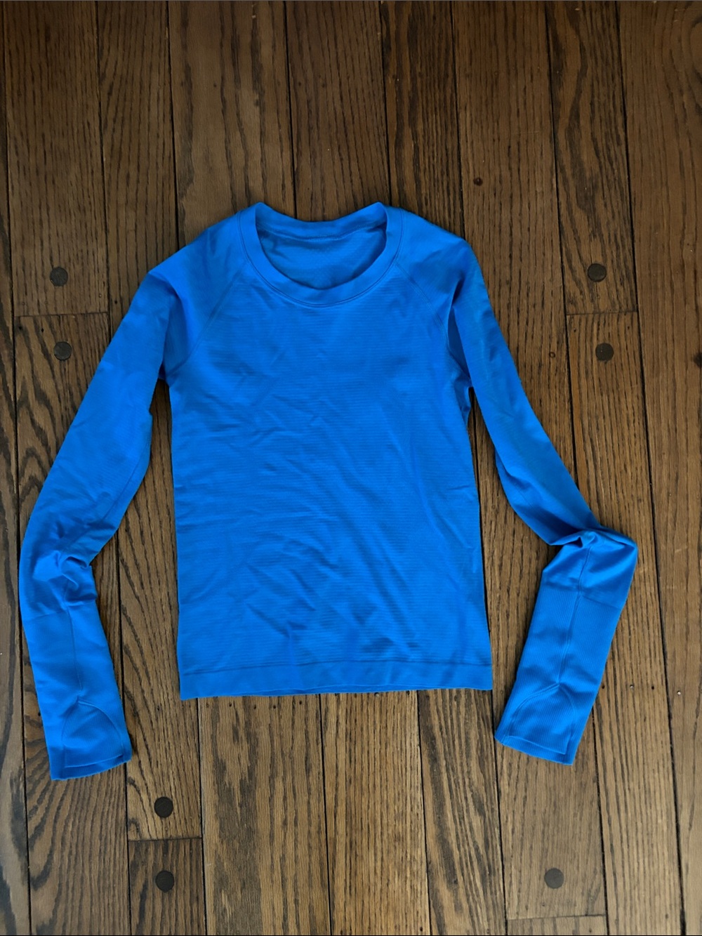 lululemon athletica Bright Blue Long-Sleeve Crew Active Top
